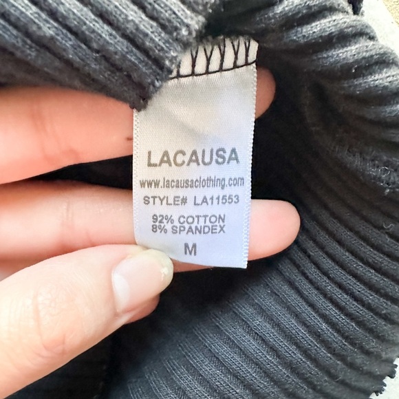 LACAUSA Lia Tank Black Ribbed Size Medium - Picture 5 of 7